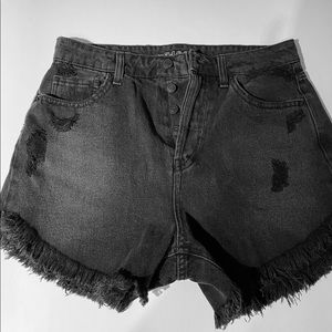 High waisted shorts.